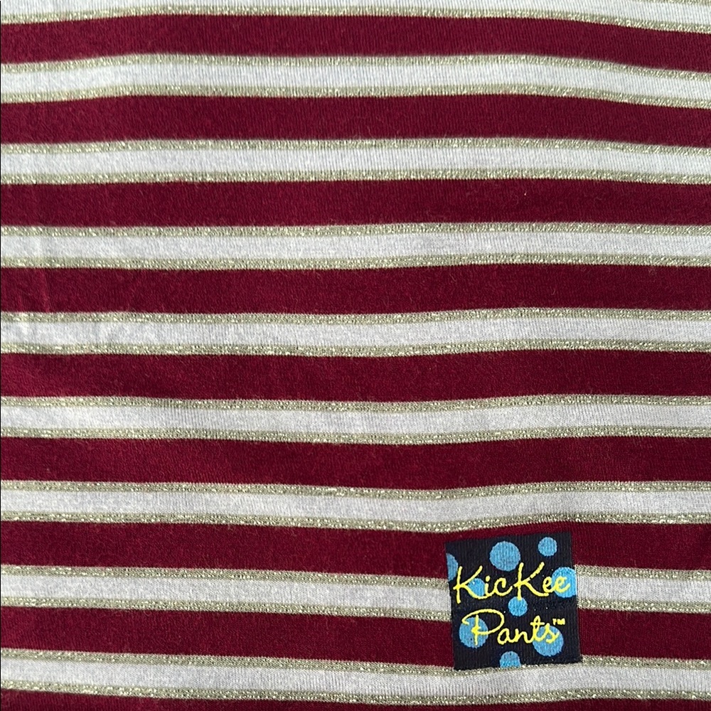 Kickee Pants Plum, Lavender and Silver Striped Swaddle Blanket EUC